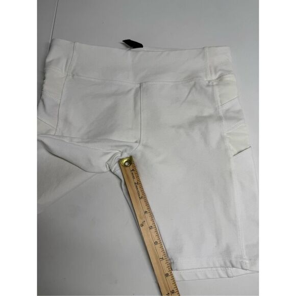 Athletic Collection Women’s Off White Athletic Shorts Mesh Trim Pockets Size L - Picture 9 of 11
